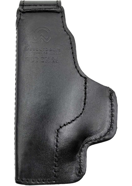 Glock 26 Uyumlu Velkrolu Napa Deri Maşalı Kemer Içi Kılıf Siyah