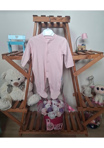 Kız Bebek Puantiyeli Patikli Tulum