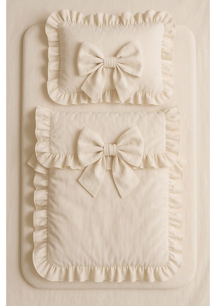Organik Pamuk Bebek Nevresim Seti (100x150 cm Nevresim + 2 Adet 35x45 cm Yastık Kılıfı)