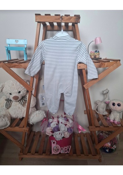 Çizgi Desenli Patikli Bebek Tulum fiyatları