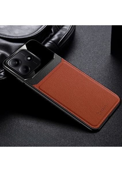 Xiaomi Redmi Note 14 5g Uyumlu Zebana Lens Pu Deri Kılıf