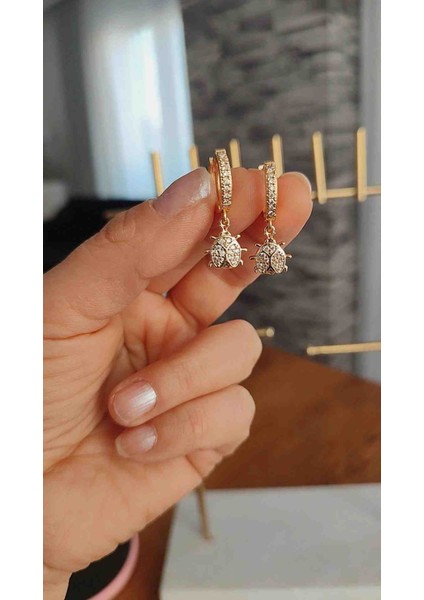 Çelik Zirkon Taşlı Kız Çocuk/bebek Küpesi Uğur Böceği fiyatları