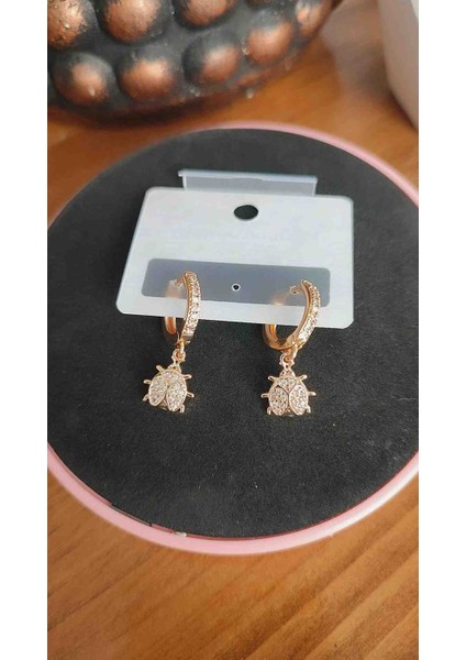 Çelik Zirkon Taşlı Kız Çocuk/bebek Küpesi Uğur Böceği indirimleri