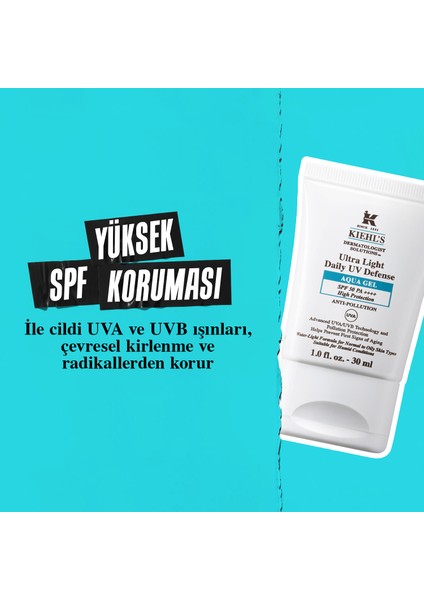 Ultra Light Günlük Uv Koruyucu Aqua Jel Güneş Kremi - Spf50 30 Ml