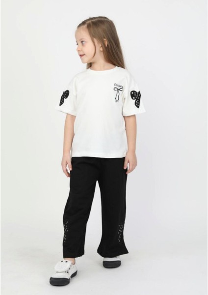 Fiyonk Detaylı Kız Çocuk Takım