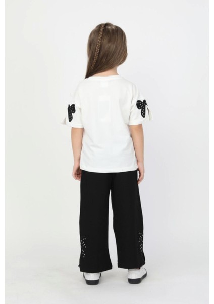 Fiyonk Detaylı Kız Çocuk Takım modelleri