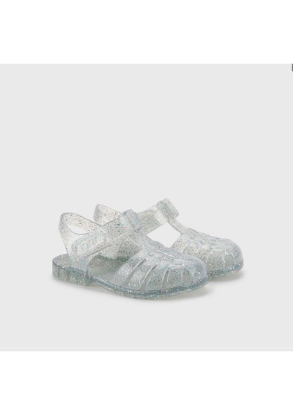 Igor S10329-386 Clasica Cristal Multi Glitter Gri Simli Kız Çocuk Sandalet