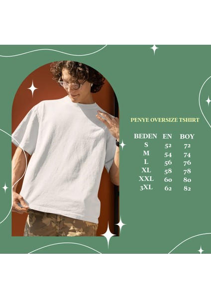 Believe In Yourself Baskılı Bisiklet Yaka Oversize Pamuklu Erkek Tişört