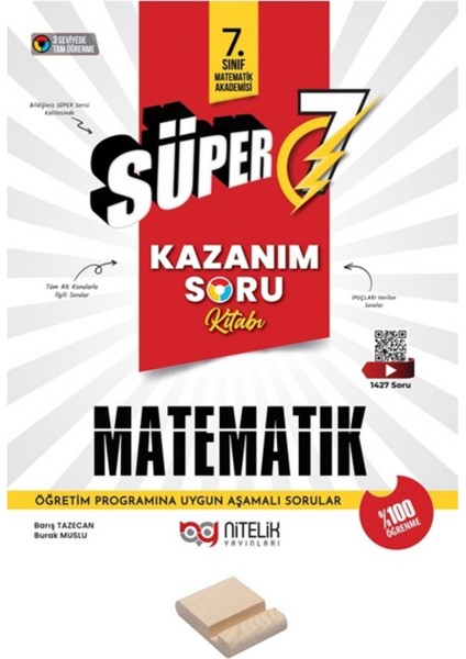 7. Sınıf Süper Kazanım Matematik Soru Bankası + Telefon Tutucu