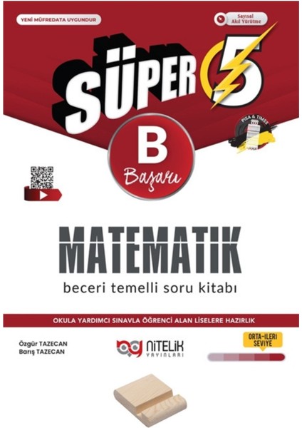 5. Sınıf Beceri Temelli B Serisi Matematik Soru Bankası + Telefon Tutucu