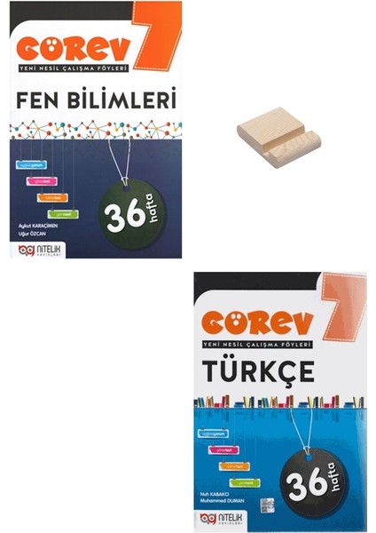 7. Sınıf Fen Bilimleri ve Türkçe 36 Haftalık Görev Föyleri + Telefon Tutucu