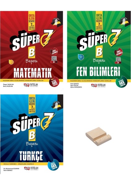 7. Sınıf Beceri Temelli B Matematik Türkçe ve Fen Bilimleri 3lü Soru Bankası + Telefon Tutucu