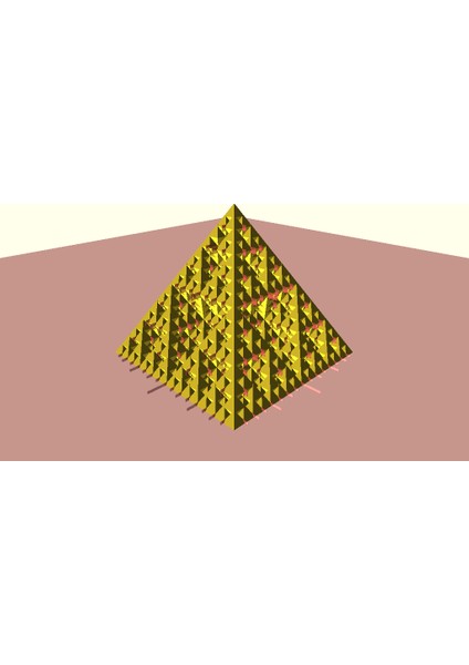 Spiral Vazo Sierpinski Piramidi (Openscad) – Geometrik ve Modern Tasarım THN2573402