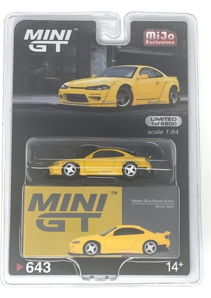 Nessiworld Mini Gt 1/64 Nissan Silvia (S15) Rocket Bunny Bronze Yellow MGT00643