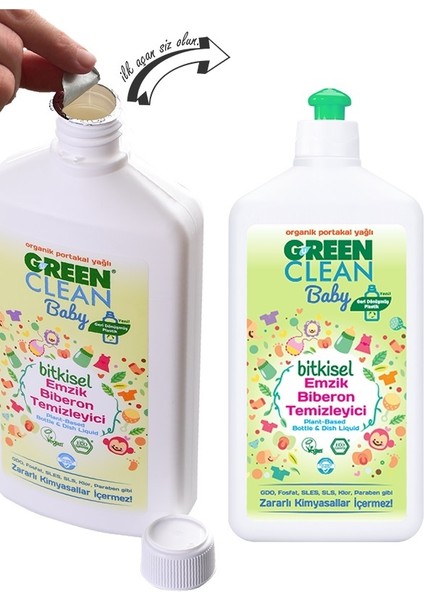 Nessiworld Green Clean Baby Bitkisel Emzik Biberon Temizleyici 500 ml