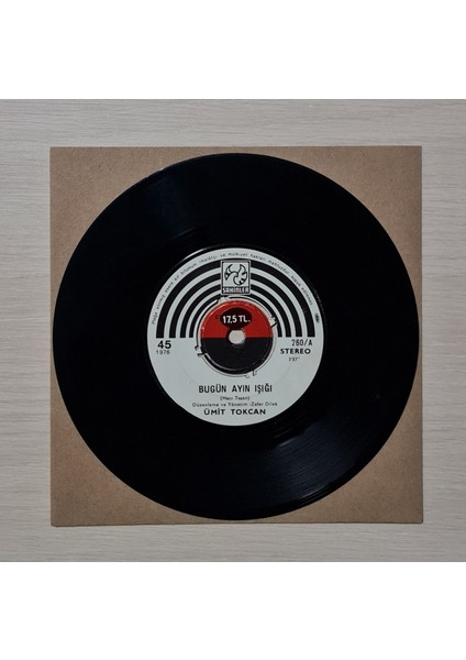 - Bugün Ayın Işığı - Divane Gönlüm - 1976 - Dönem Baskı Plak - 45LIK - Kırkbeşlik