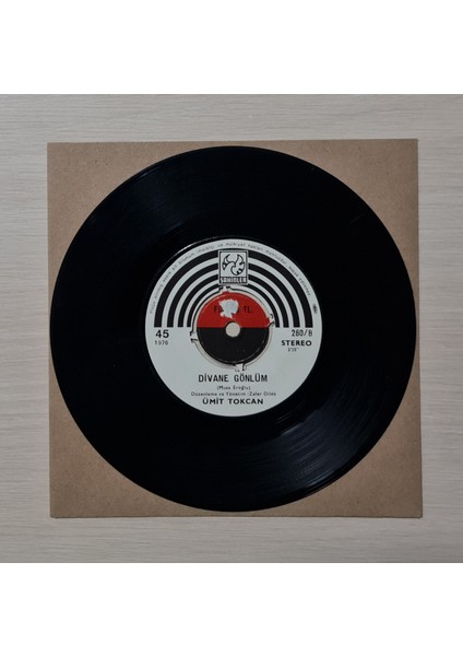 - Bugün Ayın Işığı - Divane Gönlüm - 1976 - Dönem Baskı Plak - 45LIK - Kırkbeşlik