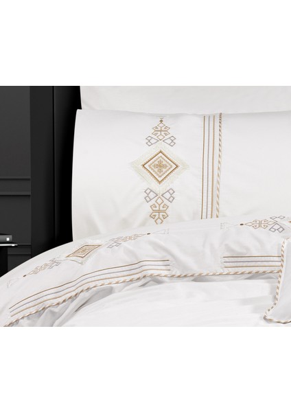 Goldroom Aysima 4 Yastıklı Nakışlı Pamuklu Nevresim Takımı fiyatları