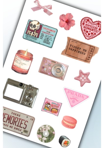 Vintage Temalı Sticker Planner Ajanda Bullet Journal Için Uygun modelleri