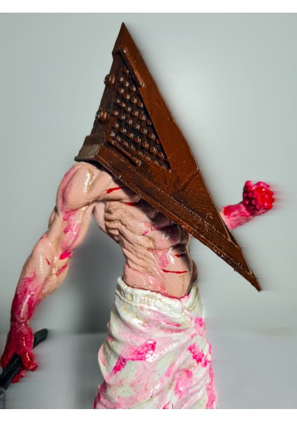 3D Pyramid Head Figür / Silent Hill 2 Heykel / Piramit Kafa / 25CM