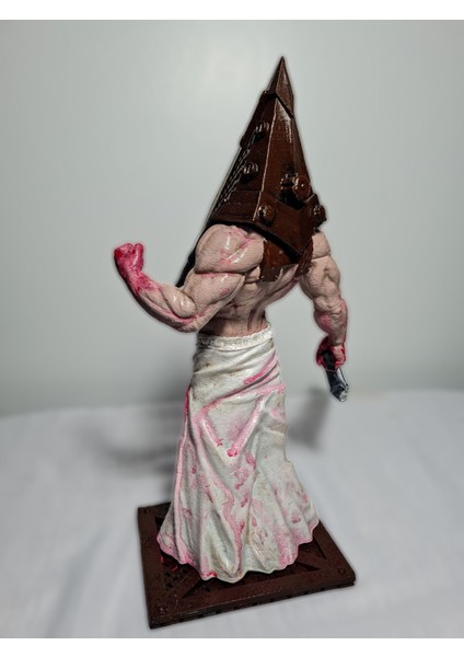 3D Pyramid Head Figür / Silent Hill 2 Heykel / Piramit Kafa / 25CM