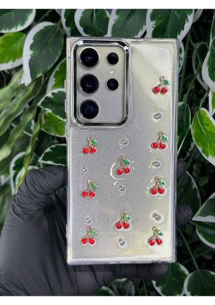 Samsung Galaxy S24 Ultra Kalpli / Kurdeleli / Kirazlı Simli Kılıf modelleri
