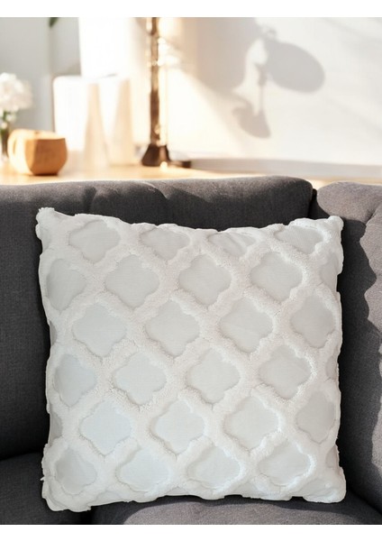 Bohem Tasarım Punch Nakışlı Kırlent Kılıfı | Tufting Kırlent Kılıfı | 43 x 43