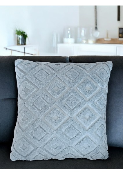 Bohem Tasarım Punch Nakışlı Kırlent Kılıfı | Tufting Kırlent Kılıfı | Panç Nakış 43x43 cm