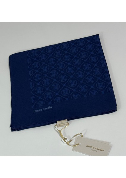 Elegans Monogram Eşarp - 1090750 -921 Lacivert