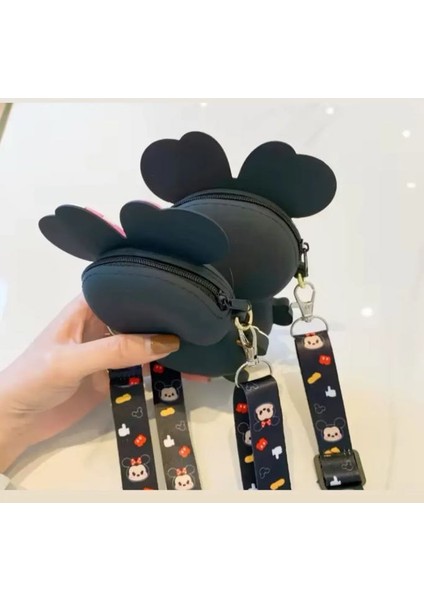Minnie Mickey Mouse Silikon Askılı Ayarlı Çanta Cüzdan modelleri