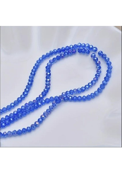 4 Mm Kristal Boncuk Koyu Mavi (5 Dizi)