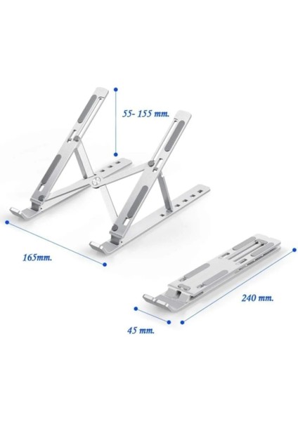 Notebook MacBook Katlanabilir Taşınabilir Metal Standı