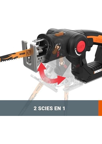 WX550 20VOLT 2.0AH. Li-Ion Profesyonel Dekupaj ve Tilki Kuyruğu Testere
