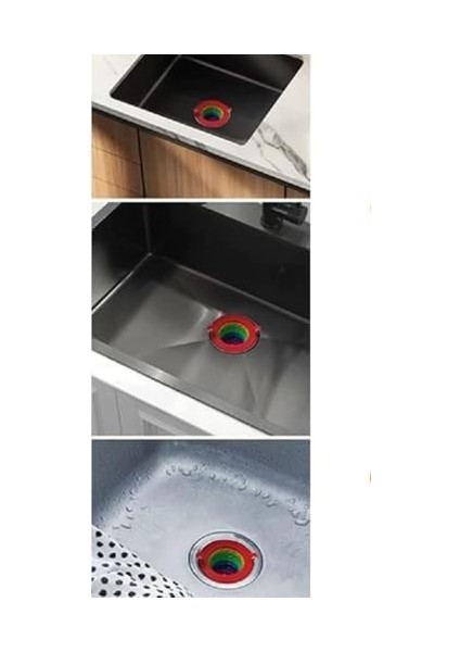 Renkli Plastik Katlanabilir Kolay Takıp Çıkarılabilir Duş Lavabo Banyo Balkon Gider Süzgeci