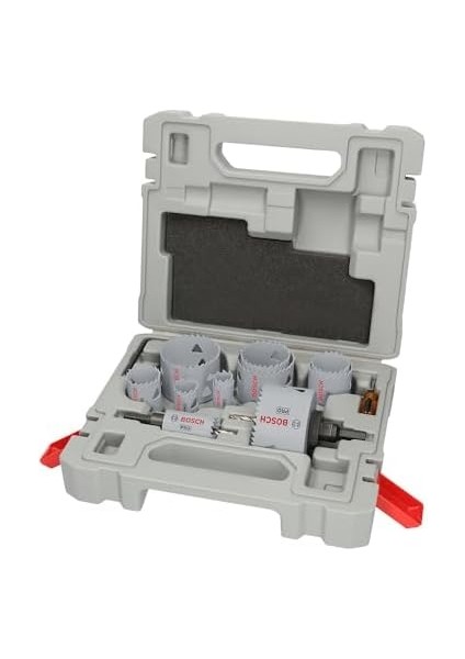 12X Pro Multi Material Delik Açma Testeresi Seti - Standart Tutucu (Yumuşak Ahşap, Alçıpan, Ø 22, 29, 35, 44, 51, 64 Mm, Professional Aksesuar Döner Matkap/vidalamalar, Darbeli Matkap/vidalama)
