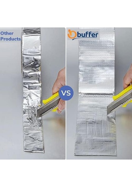 Metre x 10 cm Alüminyum Su Geçirmez Bant,sızdırmazlık Bandı, Güçlendirilmiş Çamur Bant, Havuz, Delik, Boru, Çatı, Karavanda Sızdırmazlık ve Sabitleme Için Kalın Onarım Bandı
