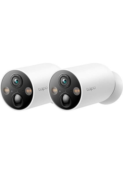 Tp-Link C425(2-PACK), 2k Qhd Kablosuz Bataryalı Güvenlik Kamerası, Yapay Zeka Desteği, Renkli Gece Görüşü, 300 Gün Şarj Süresi, IP66, Yerel/bulut Depolama, 150° Geniş Açılı, Solar Panel Desteği