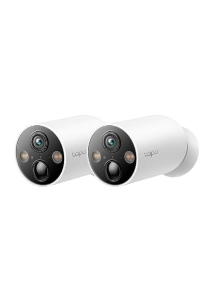 Tp-Link C425(2-PACK), 2k Qhd Kablosuz Bataryalı Güvenlik Kamerası, Yapay Zeka Desteği, Renkli Gece Görüşü, 300 Gün Şarj Süresi, IP66, Yerel/bulut Depolama, 150° Geniş Açılı, Solar Panel Desteği