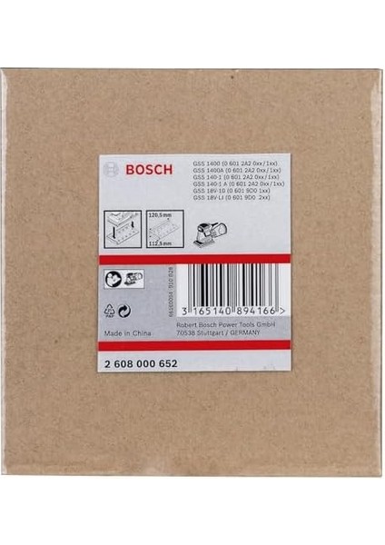 Deliksiz Zımpara Kağıtları Için Delme Aleti, 120,5 x 112,5 Mm, 6 Delik 2608000652 modelleri