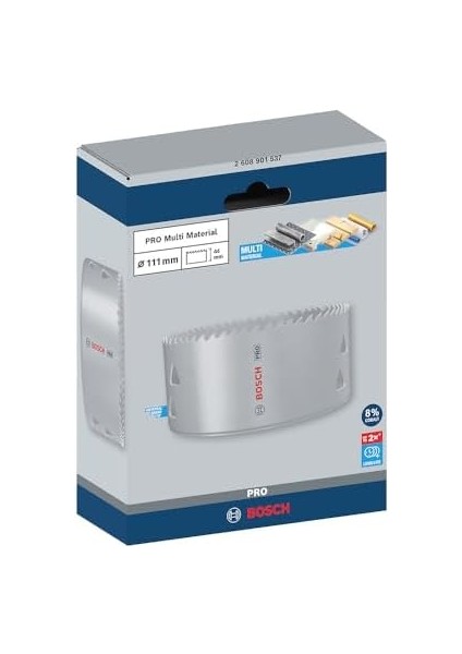 1x Pro Multi Material Delik Açma Testeresi (Yumuşak Ahşap, Alçıpan, Ø 111 Mm, Professional Aksesuar Döner Matkap/vidalamalar, Darbeli Matkap/vidalama)