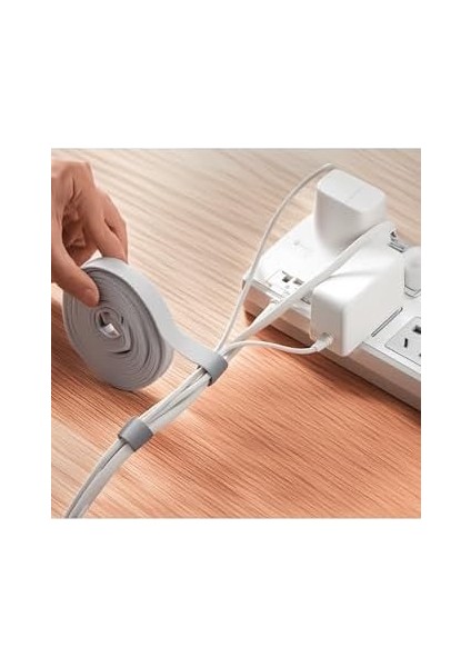 Yapışkanlı Cırt Cırt Kablo Düzenleyici 5 Metre Kablo Düzenleme Organizer Bant Ev Ofis ve Araç Için Pratik Çözüm