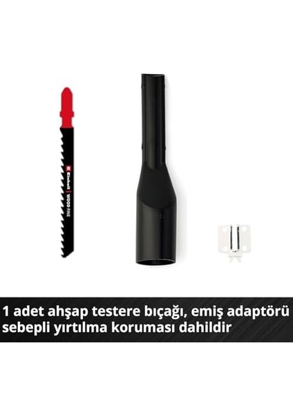 Akülü Dekupaj Testeresi Tc-Js 18 Li (1x,2,5 Ah) Power X-Change (Li-Ion, 18 V, Sarkaç Strok Fonksiyonu, Emiş Adaptörü, 1x 2.5 Ah Akü, Şarj Cihazı ve Çanta Dahil)