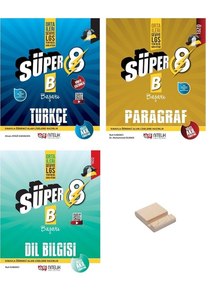 Lgs 8. Sınıf Yeni Nesil B Türkçe Paragraf ve Dilbilgisi 3lü Set Soru Bankası + Telefon Tutucu