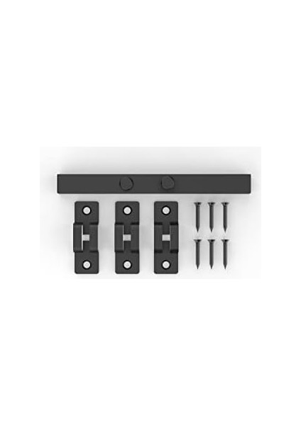 Hardware N166-033 7.8 "endüstriyel Siyah Kapı Mandalı
