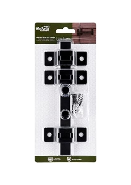 Hardware N166-033 7.8 "endüstriyel Siyah Kapı Mandalı