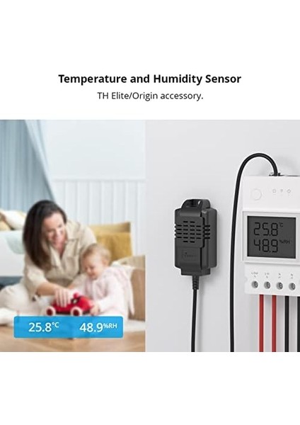 Sonoff Th Elite/origin,rj9 4P4C Arayüzü Için THS01 Yüksek Doğruluk Sıcaklık ve Nem Sensörü