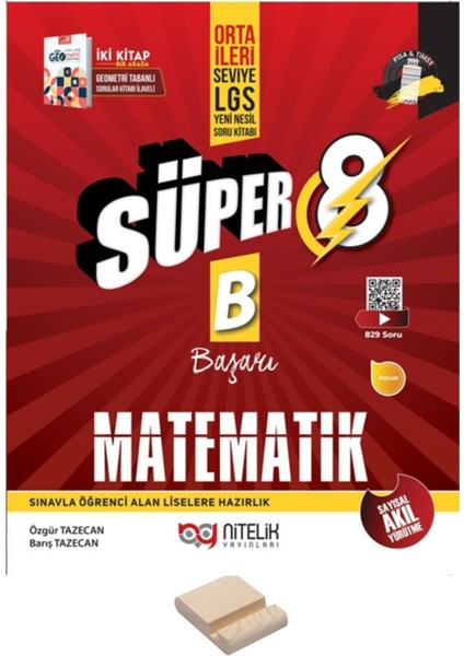 Lgs 8. Sınıf Yeni Nesil B Serisi Süper Matematik Soru Bankası + Telefon Tutucu
