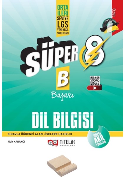Lgs 8. Sınıf Yeni Nesil B Serisi Süper Dilbilgisi Soru Bankası + Telefon Tutucu
