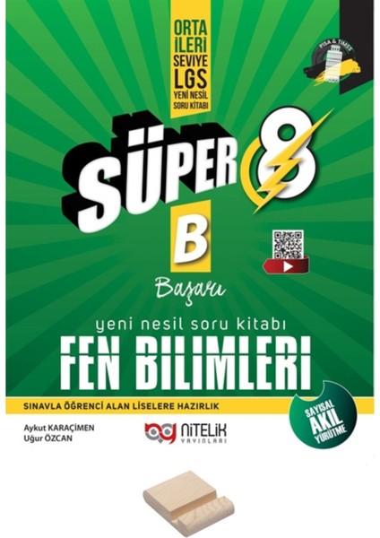 Lgs 8. Sınıf Yeni Nesil B Serisi Süper Fen Bilimleri Soru Bankası + Telefon Tutucu