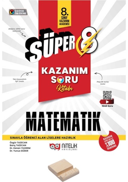 Lgs 8. Sınıf Kazanım Serisi Süper Matematik Soru Bankası + Telefon Tutucu